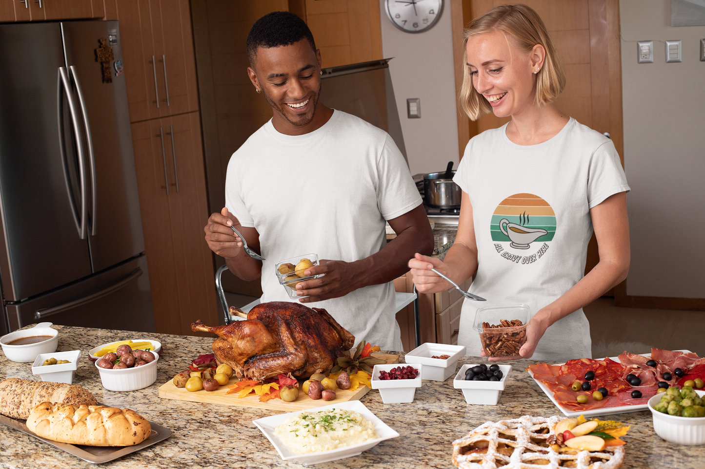 All Gravy Over Here Thanksgiving Women's Relaxed T-Shirt | Super Soft and Versatile