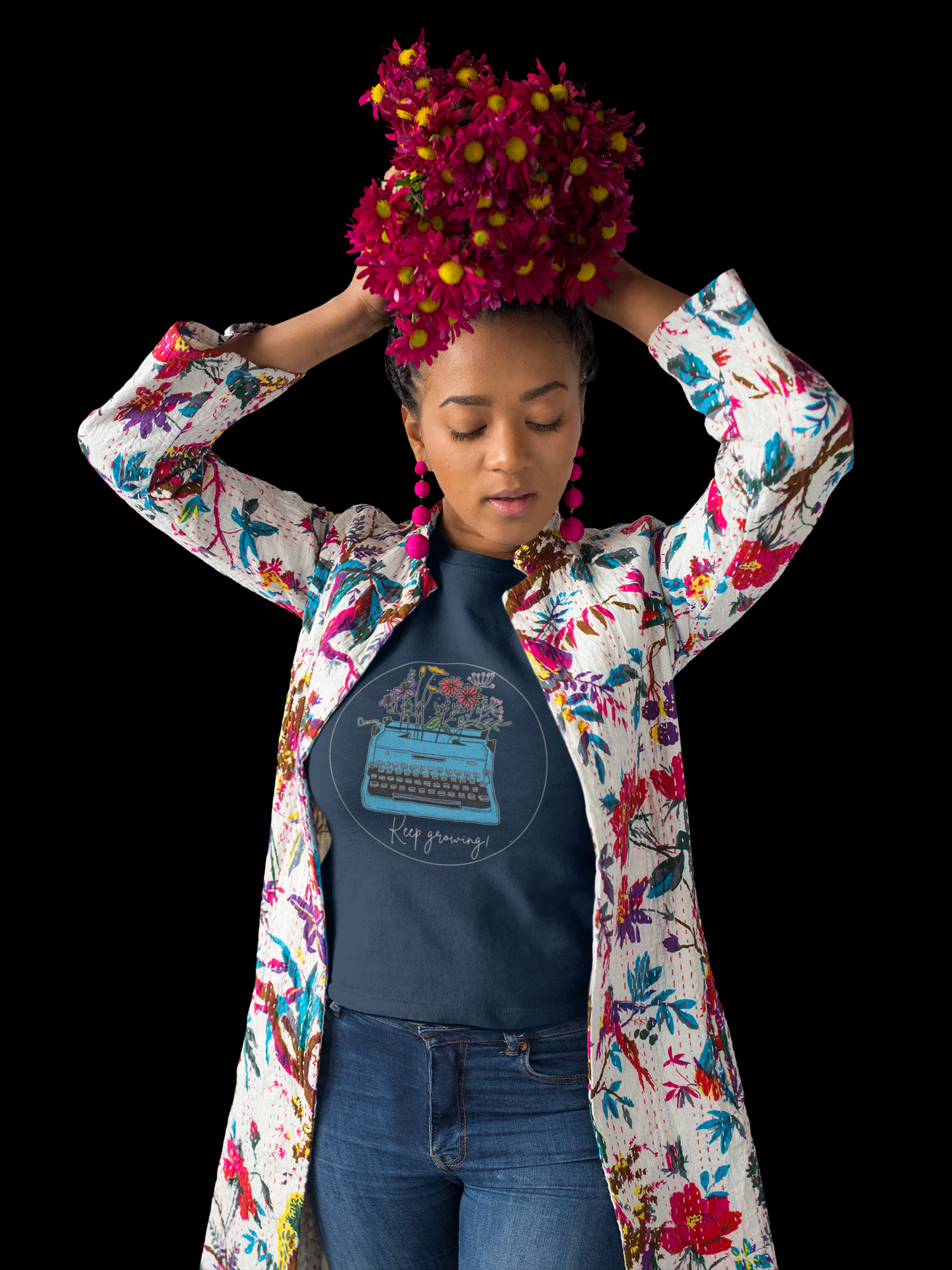 Floral Book Lover's T-Shirt - Soft Unisex Tee for Active & Leisure Wear