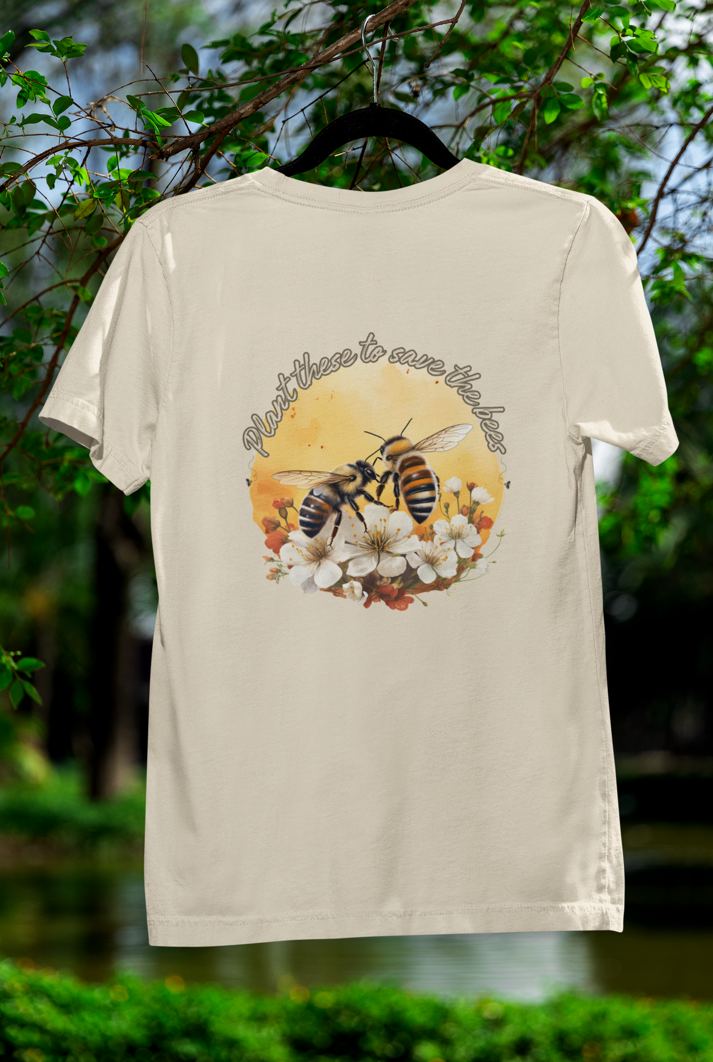 Save the Bees & Elevate Your Style - Eco-friendly Unisex Tee with Floral Design