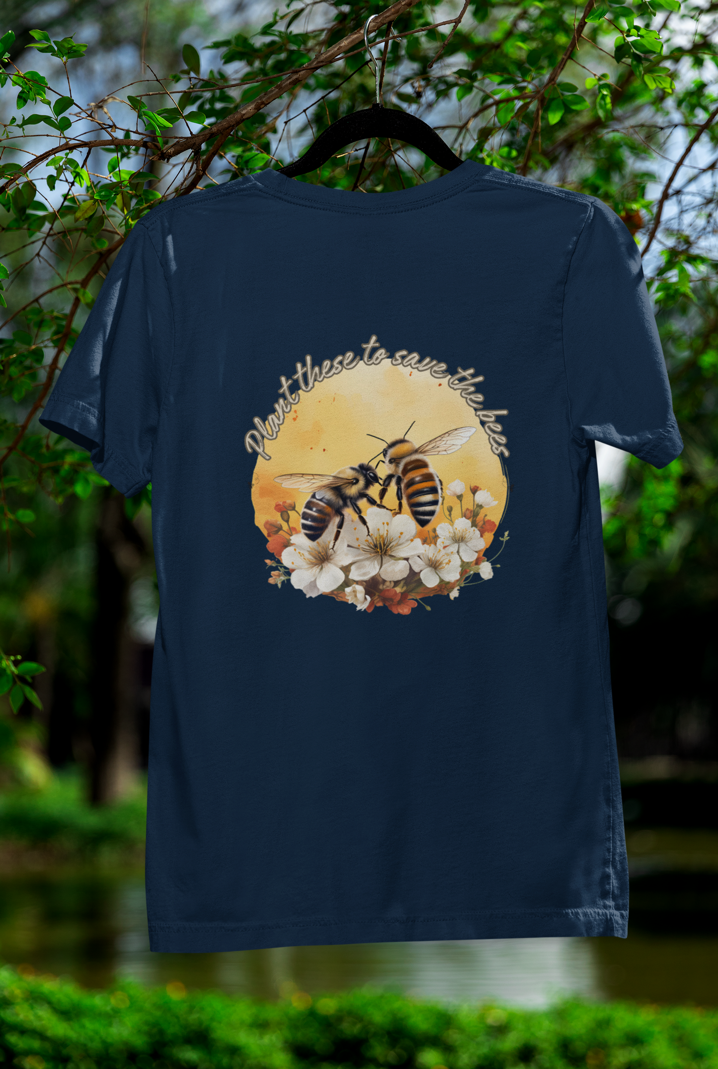 Save the Bees & Elevate Your Style - Eco-friendly Unisex Tee with Floral Design