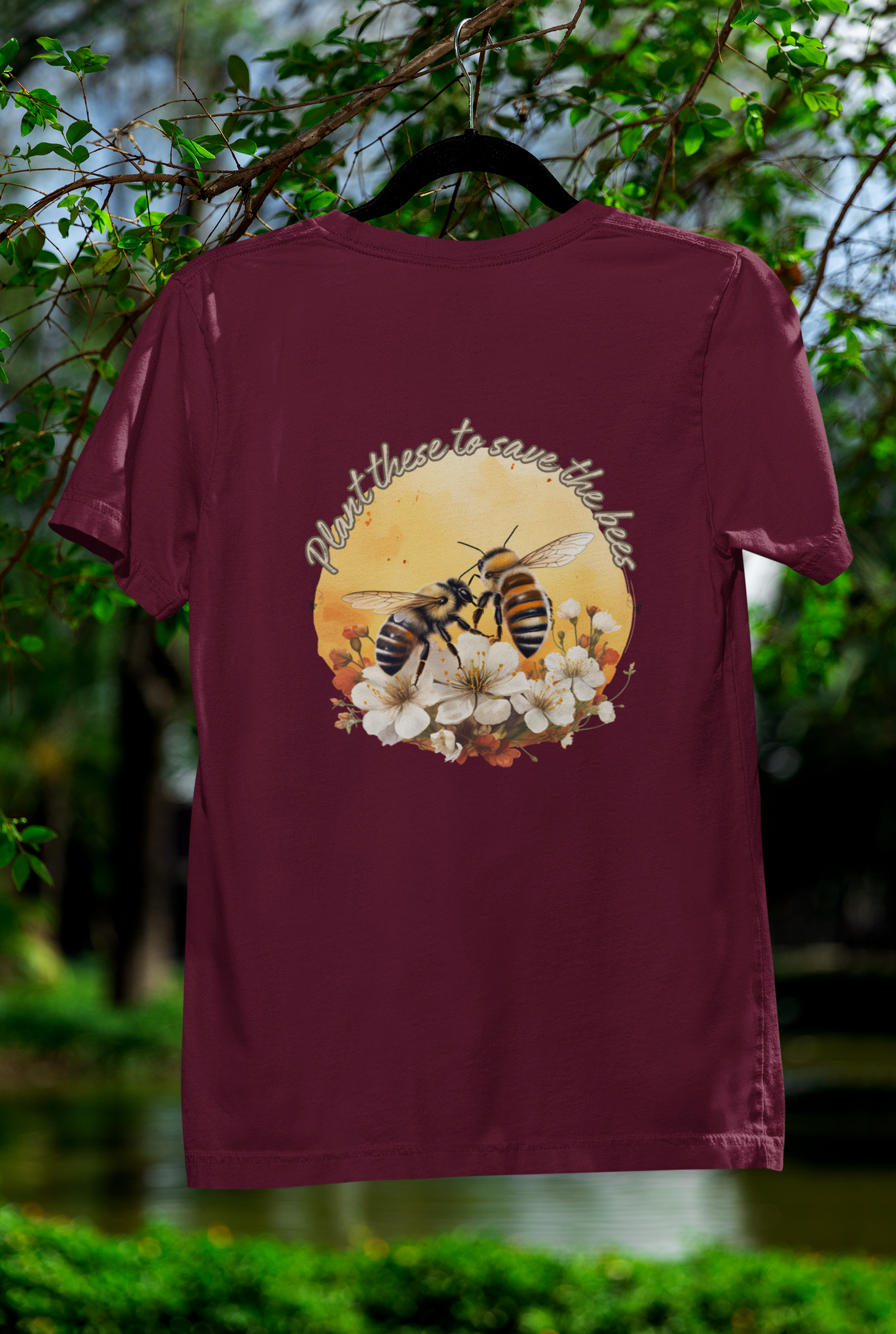 Save the Bees & Elevate Your Style - Eco-friendly Unisex Tee with Floral Design