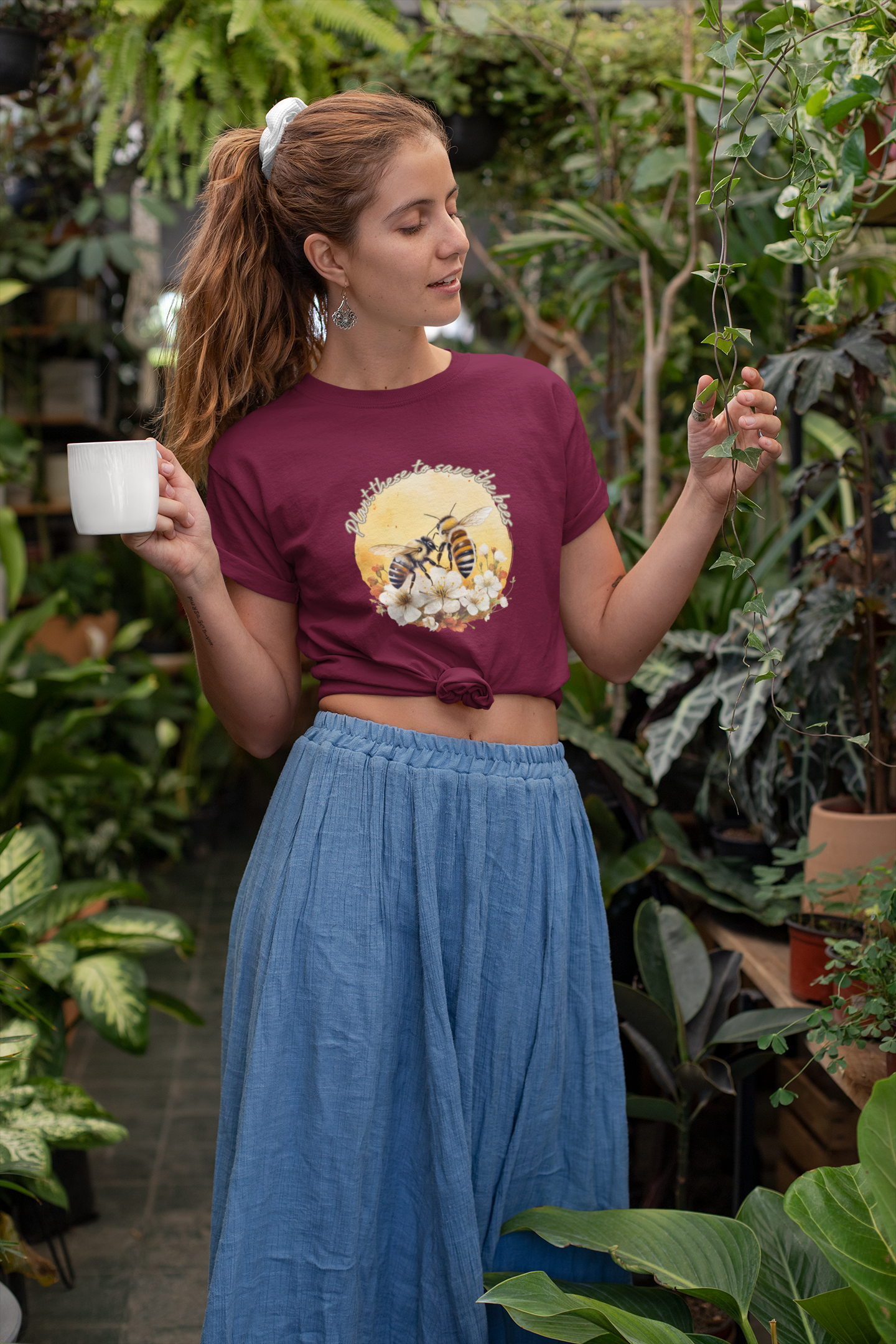 Save the Bees & Elevate Your Style - Eco-friendly Unisex Tee with Floral Design