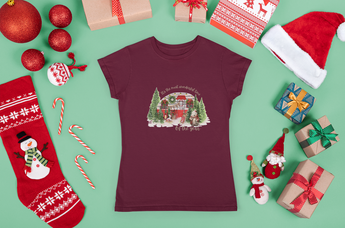 Festive Christmas Gift for Outdoorsy Women - Soft & Comfy Camper T-Shirt