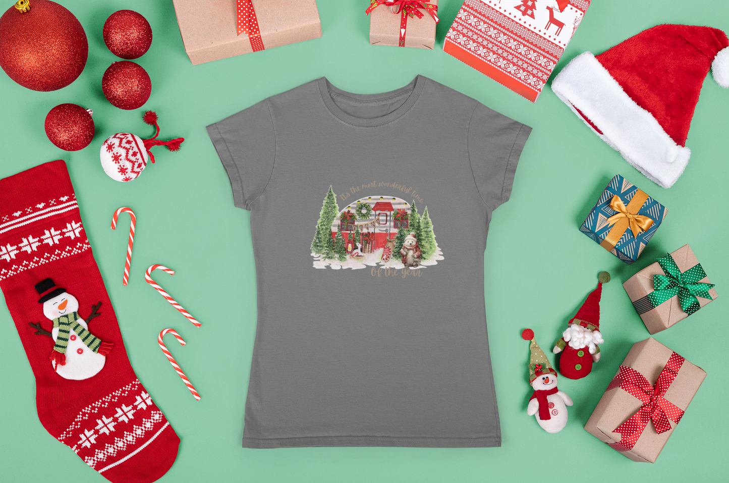 Festive Christmas Gift for Outdoorsy Women - Soft & Comfy Camper T-Shirt