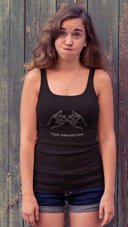 Whimsical Cat's Cradle Racerback Tank - Lightweight and Fun
