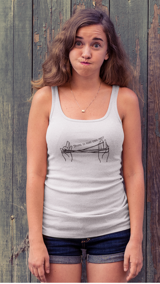 Whimsical Cat's Cradle Racerback Tank - Lightweight and Fun