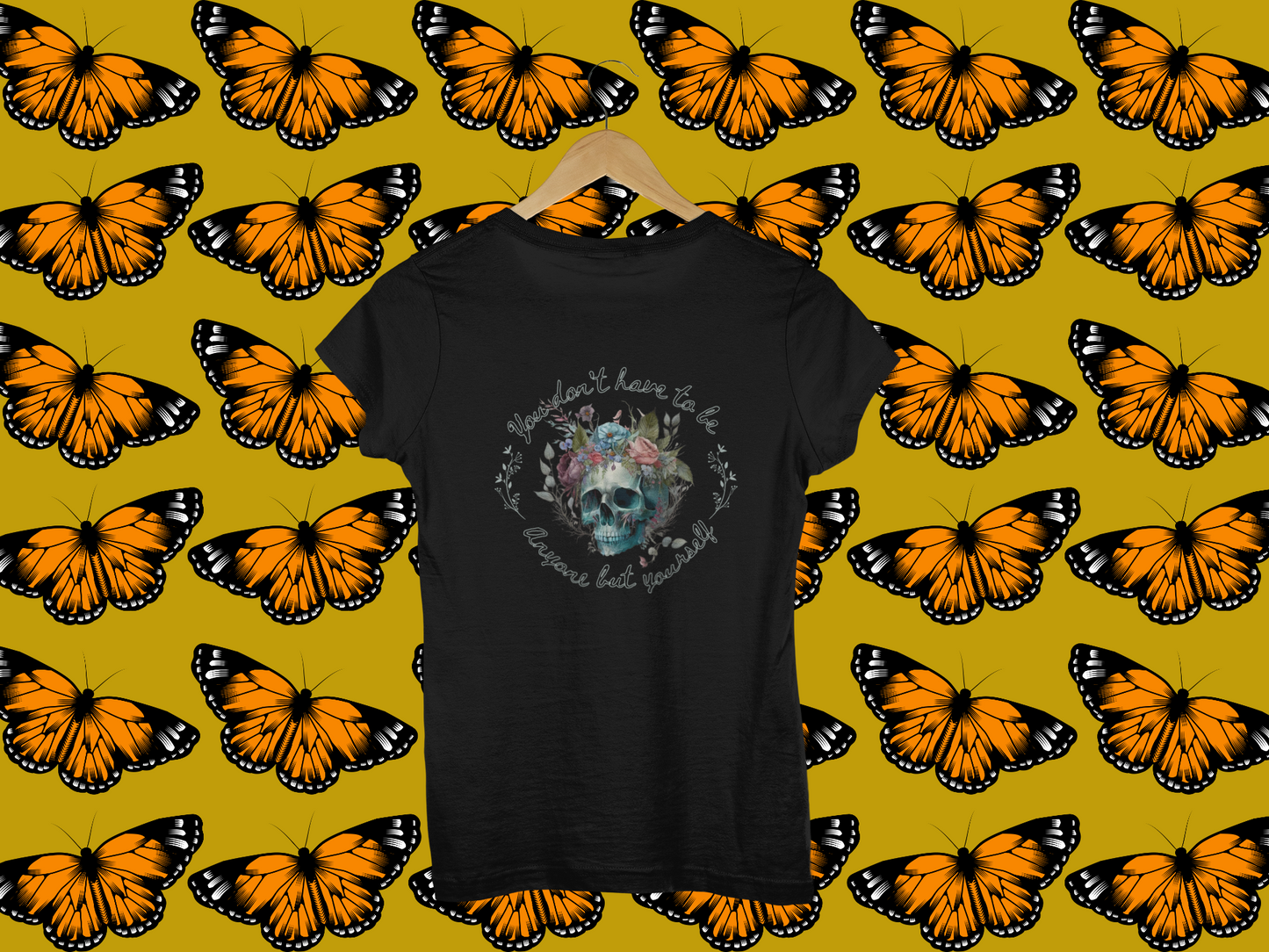 Skull and Floral Unisex Tee | Self-Love Shirt for All | Soft Cotton Blend