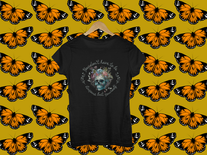 Skull and Floral Unisex Tee | Self-Love Shirt for All | Soft Cotton Blend
