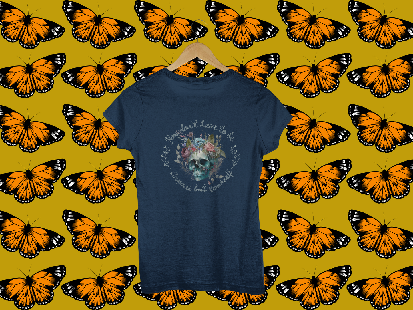 Skull and Floral Unisex Tee | Self-Love Shirt for All | Soft Cotton Blend