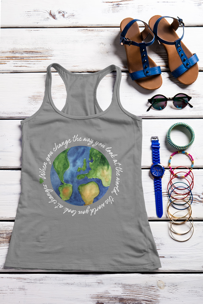 Eco-Friendly Earth Day Tank - Women's Lightweight Racerback for Active Living