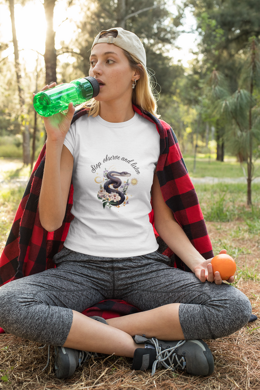 Stay Stylish and Eco-Friendly: Unisex Tee with Snake Design