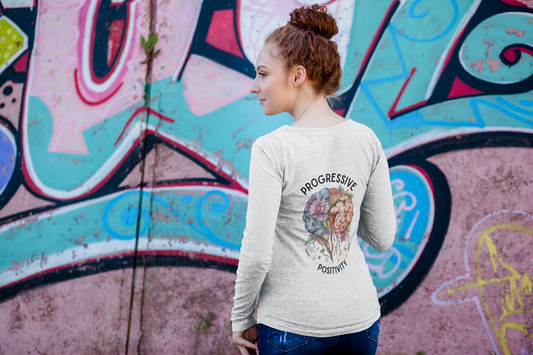 Mindful and Progressive Long Sleeve Tee for Positive Vibes | Unisex Jersey Shirt