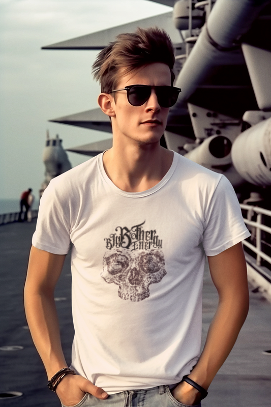 Father's Day Tee: Skull Big Brother Energy Jersey Tee