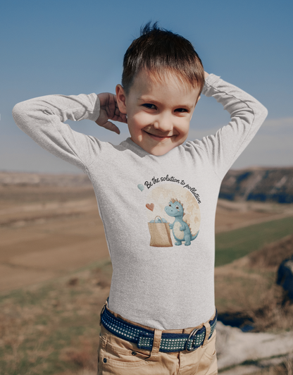 Recycling Dinosaur Love Toddler Long Sleeve Tee – Be the Solution to Pollution!