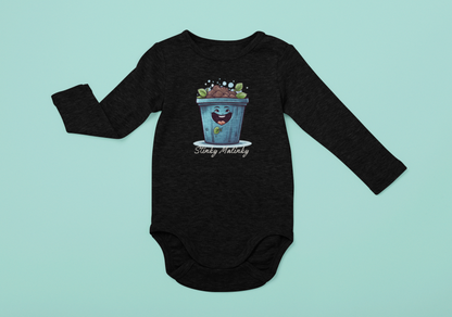 Stinky Malinki Earth Day Humor Infant Long Sleeve Bodysuit