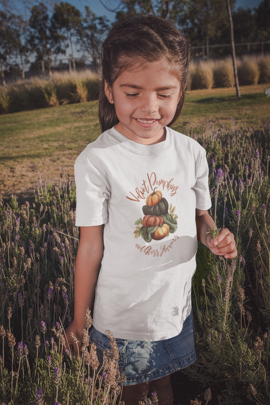 Velvet Pumpkins Youth Tee - Short Sleeve Halloween Shirt