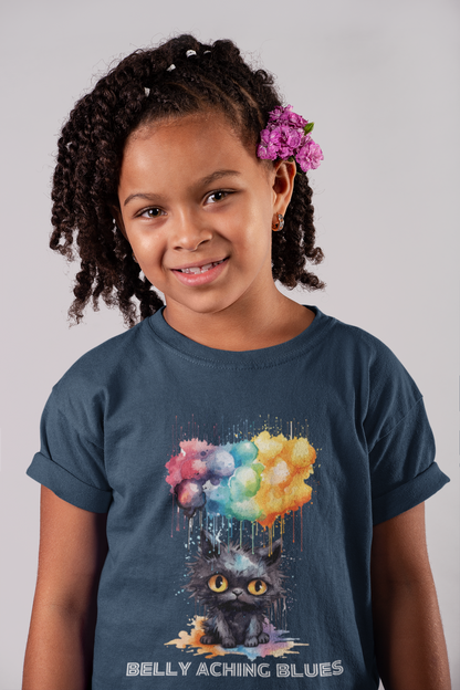 Cat Blues Youth Short Sleeve Tee: A Purr-fect Addition to Your Kid's Wardrobe!