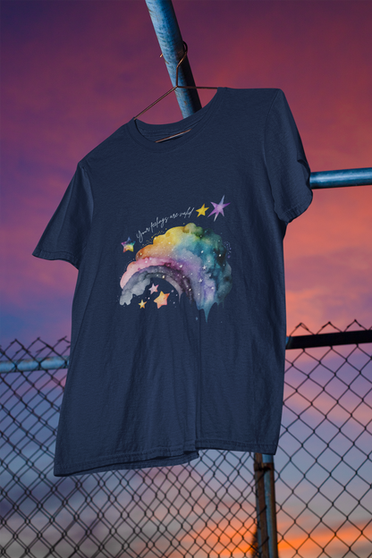 Valid Feelings Rainbow Empowering Youth Short Sleeve Tee