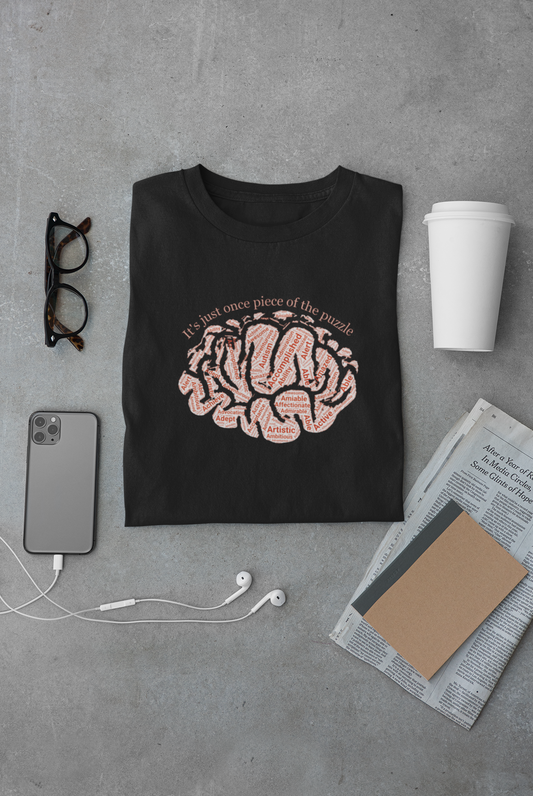 Sustainable Autism Puzzle Tee, Organic Cotton Recycled Polyester Shirt