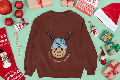 Oh Deer, It's Christmas Already! Unisex Heavy Blend Crewneck Sweatshirt - Cozy Holiday Comfort
