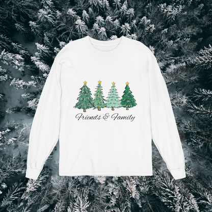 Four Friends and Family Christmas Trees Unisex Heavy Blend Crewneck Sweatshirt - Cozy Comfort for the Colder Months