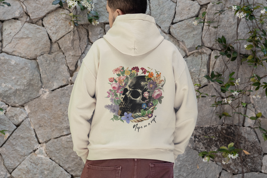 Nope Floral Skull Unisex Hooded Sweatshirt
