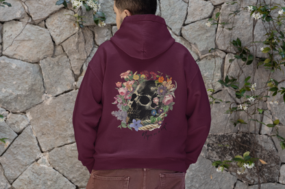 Nope Floral Skull Unisex Hooded Sweatshirt