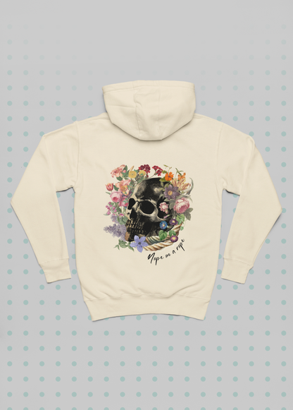 Nope Floral Skull Unisex Hooded Sweatshirt