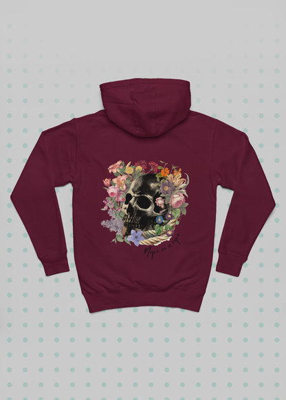 Nope Floral Skull Unisex Hooded Sweatshirt