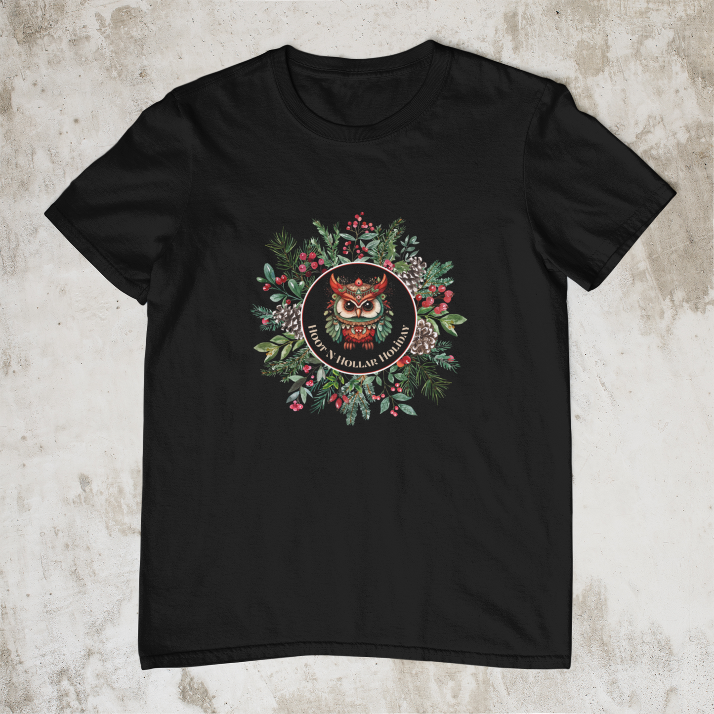 Get Festive with our Hoot N Holler Holiday Youth Short Sleeve Tee - Sustainable & Stylish