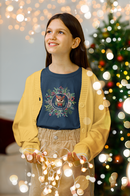 Get Festive with our Hoot N Holler Holiday Youth Short Sleeve Tee - Sustainable & Stylish