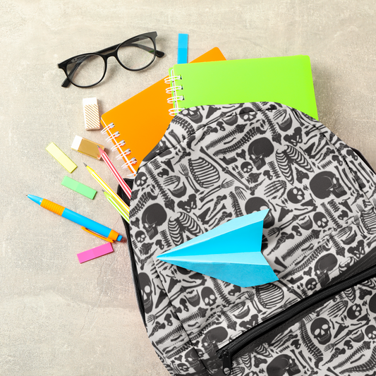 Spooky Adventure Skeleton Printed Backpack