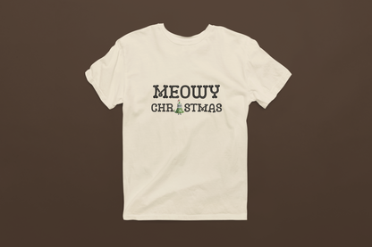Kids Meowy Christmas Tee - Lightweight and Soft for All-day Comfort