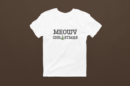 Kids Meowy Christmas Tee - Lightweight and Soft for All-day Comfort