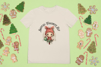 Keep the Christmas Spirit Alive with Santa's Favorite Elf Youth Tee - Soft and Sustainable Fabric