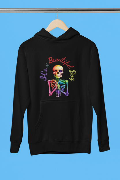 Just Breathe Custom Cut and Sewn Unisex Pullover Hoodie - Warm and Comfortable Polyester Fabric
