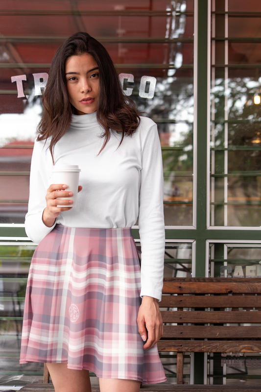 Feminine Easter Tartan Skater Skirt