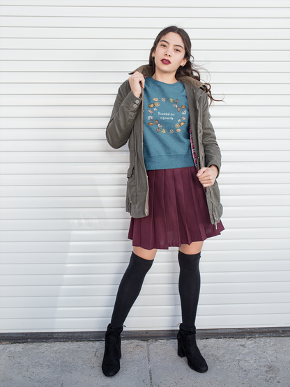 Thankful for my Sanity Unisex Lightweight Crewneck Sweatshirt - Soft Ring-Spun Cotton, Sustainable Dyes, Comfort Colors