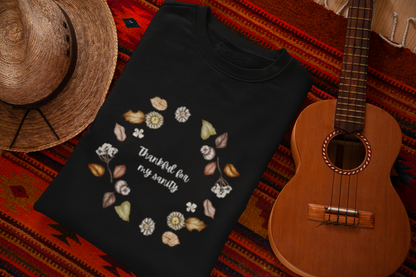 Thankful for my Sanity Unisex Lightweight Crewneck Sweatshirt - Soft Ring-Spun Cotton, Sustainable Dyes, Comfort Colors