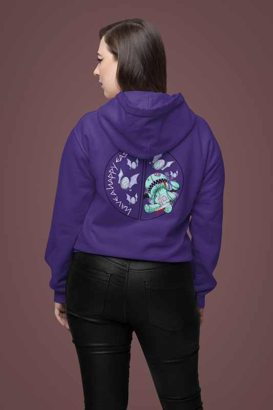 Skeleton Easter Bunny Unisex College Hoodie | Custom Art Sweatshirt | Multiple Colors Available