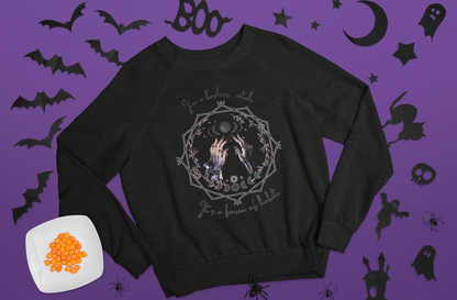 Witchy Crewneck Sweatshirt - "I'm a Badass Witch, It's a Force of Habit"