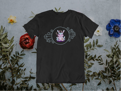 Pastel Jackalope with Crystals Youth Tee | Cute Cryptid Design