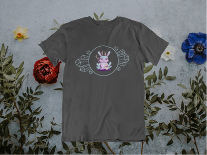 Pastel Jackalope with Crystals Youth Tee | Cute Cryptid Design