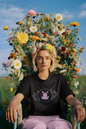 Pastel Jackalope with Crystals Youth Tee | Cute Cryptid Design