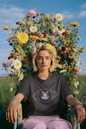 Pastel Jackalope with Crystals Youth Tee | Cute Cryptid Design