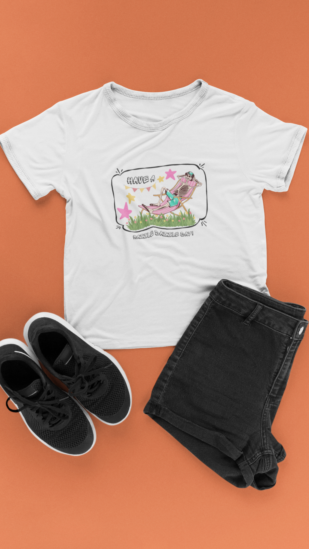 Have a Nice Day Lounge Chair Illustration T-Shirt | Retro Summer Stars