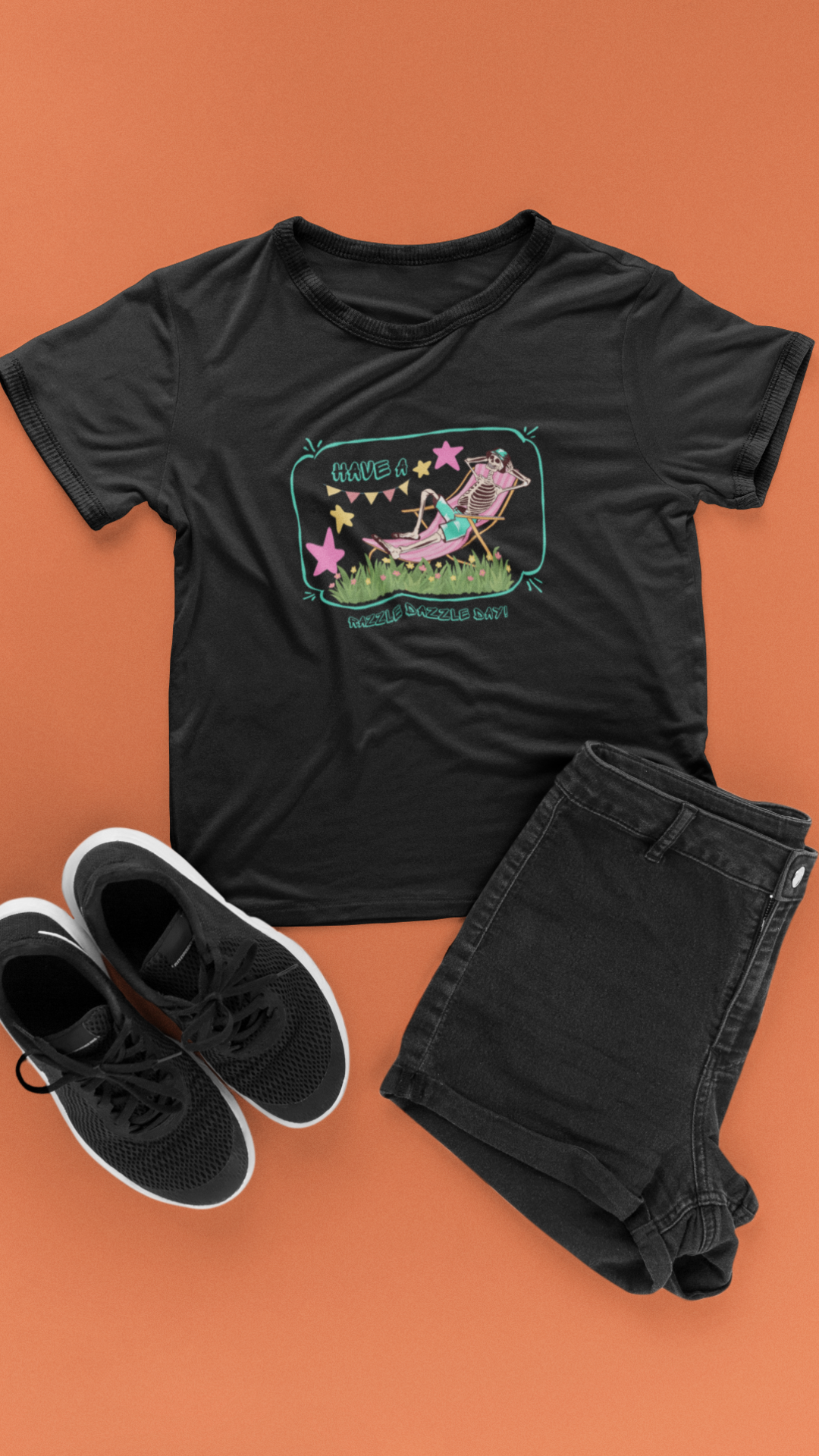 Have a Nice Day Lounge Chair Illustration T-Shirt | Retro Summer Stars