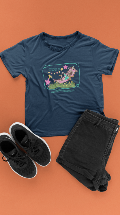Have a Nice Day Lounge Chair Illustration T-Shirt | Retro Summer Stars