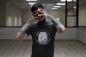 Anatomical Brain Illustration T-Shirt | Geometric Circle, Handwritten Script
