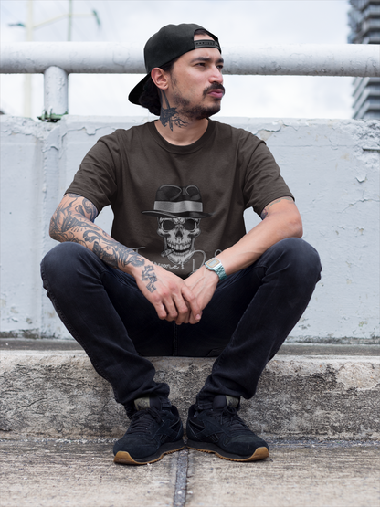 Skull with Fedora 'Everyone's Dad' Tee | Graphic Black T-Shirt